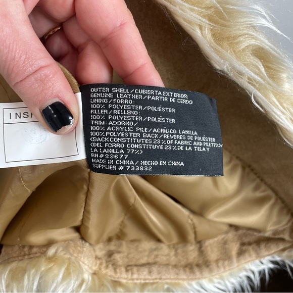 MIXIT Suede & Faux Fur Tan Coat-Women’s Size Small - Picture 6 of 6